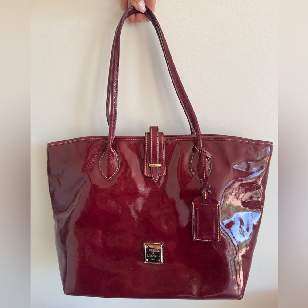 Dooney & Bourke Berry Red Patent Leather Tote
